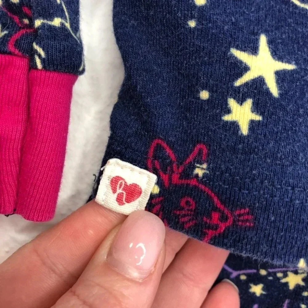 Hatley pajamas 2 piece long johns navy blue constellation night sky size 2 years